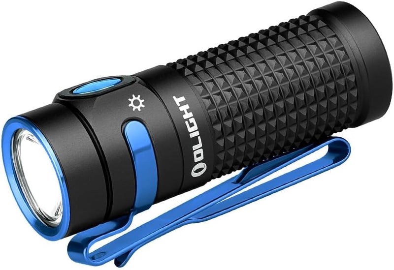 OLIGHT Baton4 Rechargeable EDC Flashlight, Bright LED Flashlight 1300 Lumens with Charging Cable, IPX8 Waterproof, 6 Adjustable Modes Handheld Light for Home, Camping, and Emergencies (Black) - Image 1